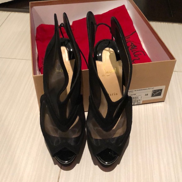 Christian Louboutin Shoes - Christian Louboutin Farfamesh Suede and Mesh Pumps